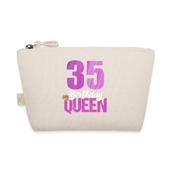 35 years old 35 birthday Birthday Queen - Organic Pouch - nature - Front