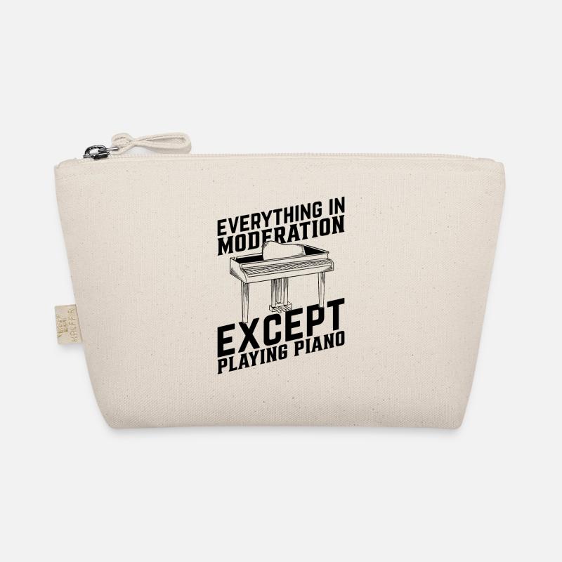 Everything In Moderation Except Piano - Piano Keyb Organic Pouch