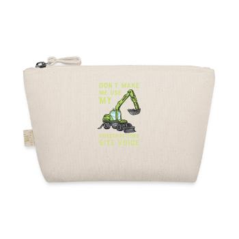 Construction machine machine operator Construction site excavator - Organic Pouch - nature - Front