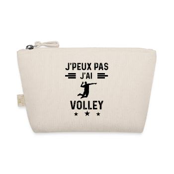 cadeau je peux pas j'ai volley - Trousse biologique - nature - Devant