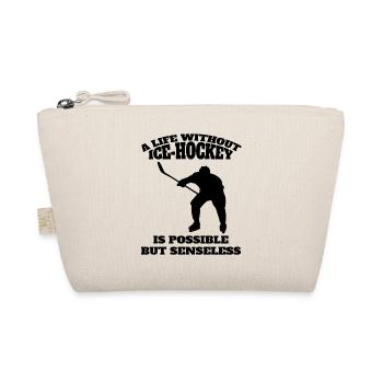 Eishockey Geschenk Wintersport Eishockeyteam - Bio-Täschchen - Natur - Vorne