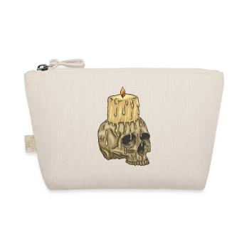 Skull candle - Organic Pouch - nature - Front