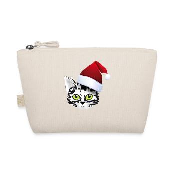 chat noël noël père noël chat mignon mignon lol - Trousse biologique - nature - Devant