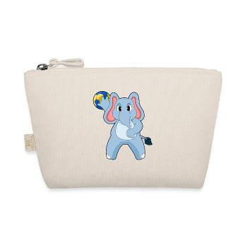 Eléphant Handballeur Handball - Trousse biologique - nature - Devant