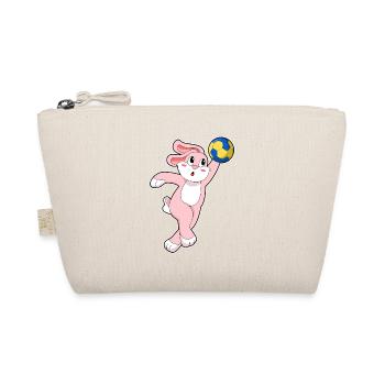 Rabbit Handball Player Handball - Organic Pouch - nature - Front