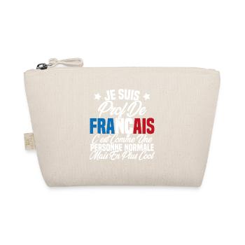 Je suis prof de français Cadeau Prof - Trousse biologique - nature - Devant