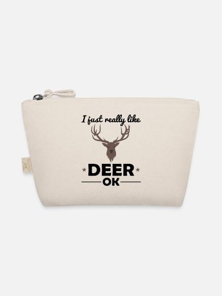 Deer Woodland Animals Animal Lover Saying Gift - Organic Pouch - nature - Front