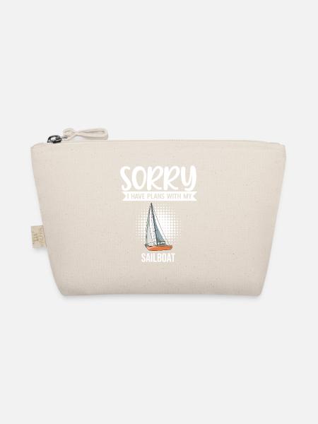 Sailboat Sorry I Have Plans With My Sailboat - Bio-Täschchen - Natur - Vorne
