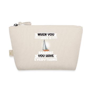 When You Have A Sailboat You Have Everything - Bio-Täschchen - Natur - Vorne