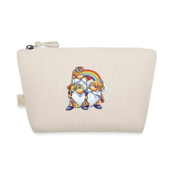 Rainbow Gnome Duo - Bio-Täschchen - Natur - Vorne