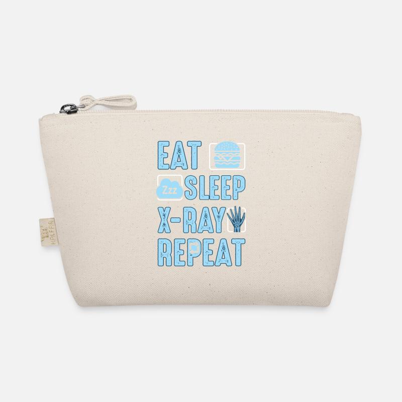 Eat Sleep X-Ray Repeat Wheel Tech Radiology Organic Pouch