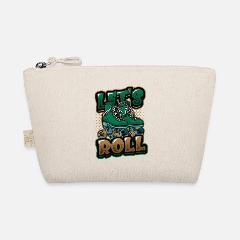 Let's Roll, Roller Blade Skating, Rollschuhläufer Bio-Täschchen