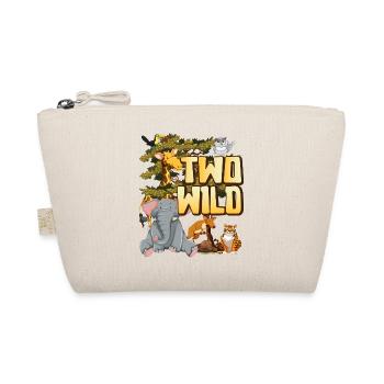 Two wild animals Endangered animals 2nd birthday child - Organic Pouch - nature - Front