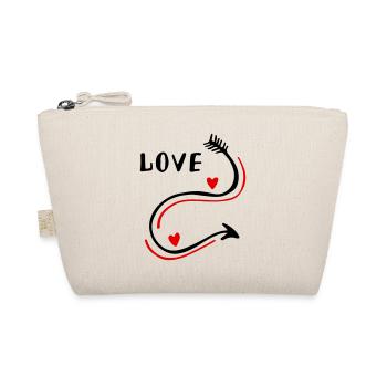 Love Arrow Hearts Love doux en amour motif - Trousse biologique - nature - Devant