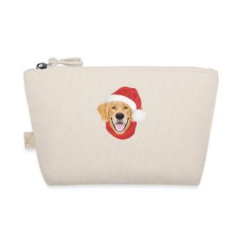 Golden Retriever Frohe Weihnachten - Bio-Täschchen - Natur - Vorne