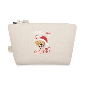 Golden Retriever Frohe Weihnachten - Bio-Täschchen - Natur - Vorne