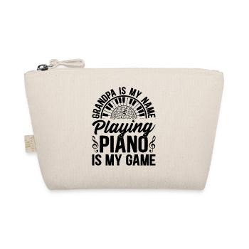 Piano Player - Grandpa Is My Name Playing Piano Is - Organic Pouch - nature - Front
