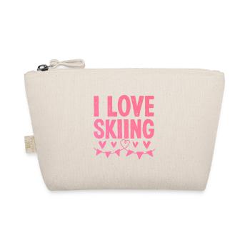 Ich liebe Skiing - Bio-Täschchen - Natur - Vorne