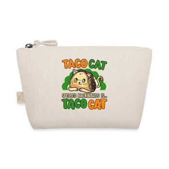 Taco cat spells backwards animal rights - Organic Pouch - nature - Front