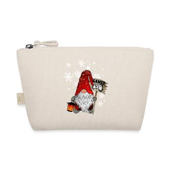 Gamer Elves Snowflakes Christmas Gnome - Organic Pouch - nature - Front