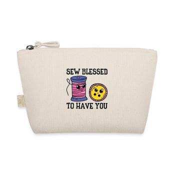 Button Thread Sibling Goals Big Brother Sister Pun - Organic Pouch - nature - Front