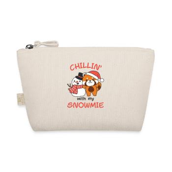 Red Panda Chillin avec mon bonhomme de neige - Trousse biologique - nature - Devant