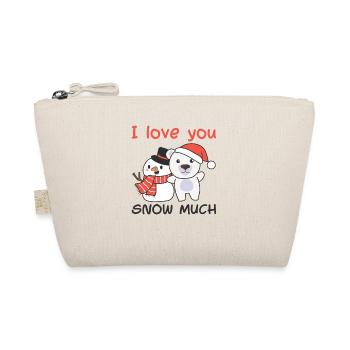 Polar Bear I love you snow much snowman pun - Organic Pouch - nature - Front