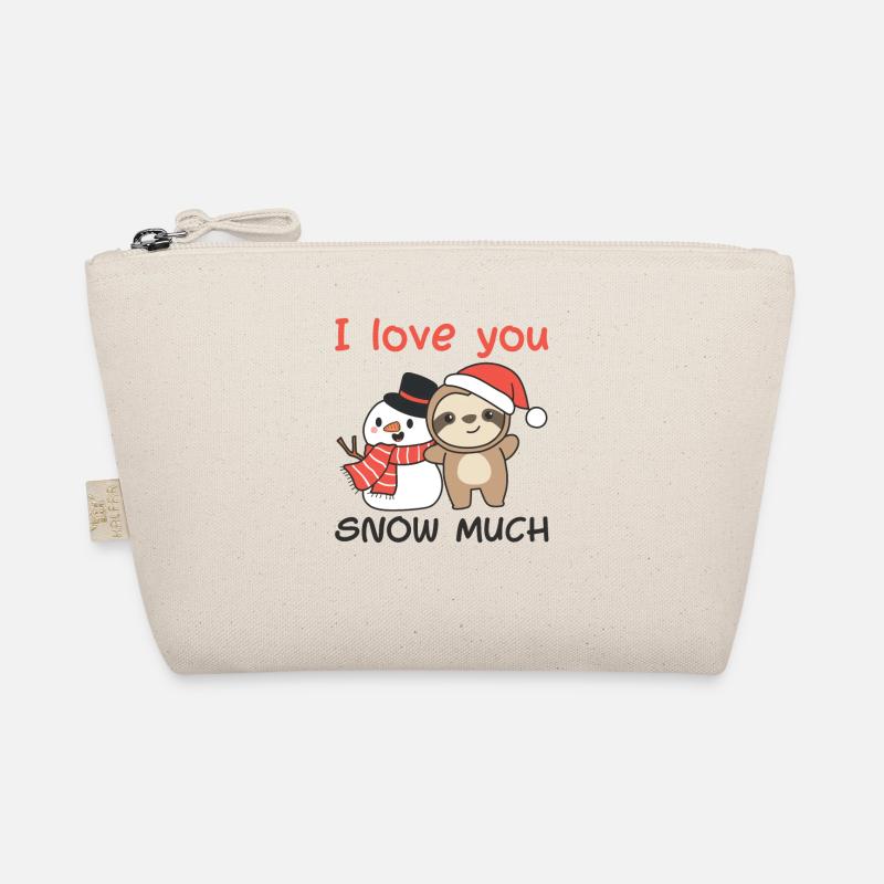 Sloth I love you snow much snowman pun Organic Pouch