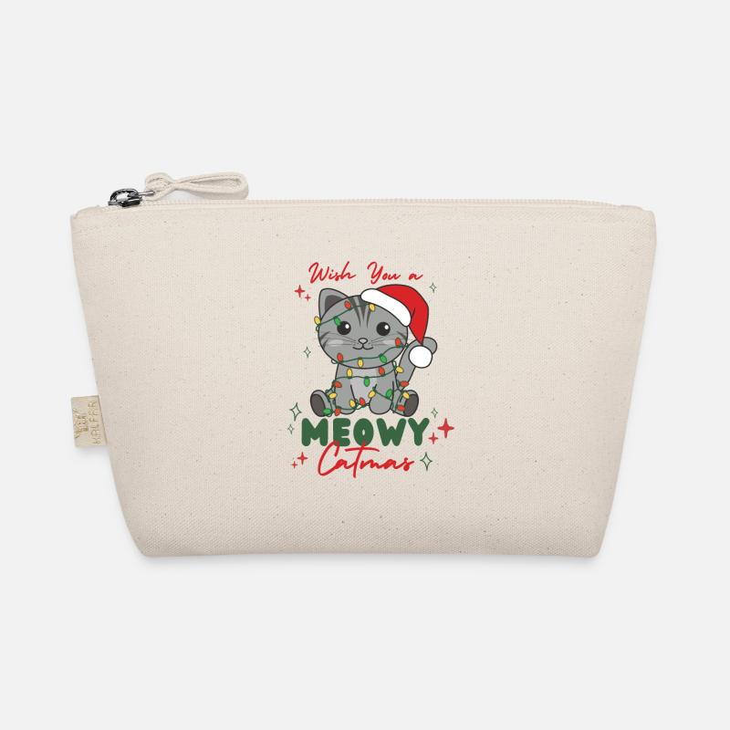 chat animaux de noël mignon chat miaou catmas Trousse biologique