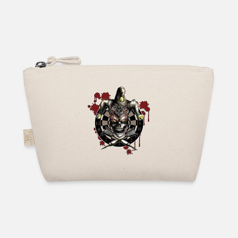 Dartboard Skeleton Flames Darts Player Gift Organic Pouch
