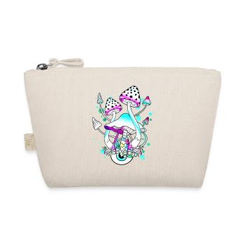 Magic Mushrooms White Mushroom Mushroom Eyes Art - Organic Pouch - nature - Front