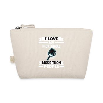 I Love My Pickleball More Than People - Bio-Täschchen - Natur - Vorne