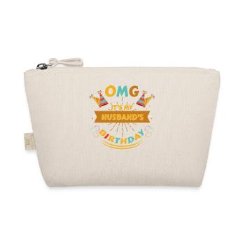 OMG It's My Husband's Birthday to Camping Mountain - Organic Pouch - nature - Front