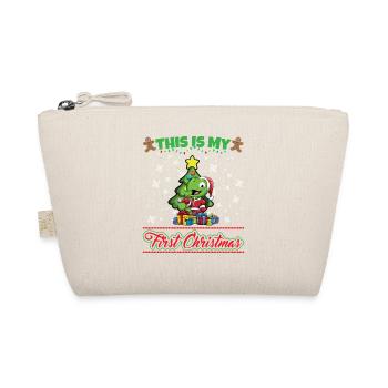 This Is My First Christmas Toddler One Year X-Mas - Bio-Täschchen - Natur - Vorne
