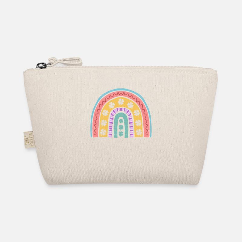 Green four-leaf clover Rainbow St. Organic Pouch