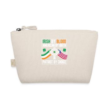 Irish American Flag Celtic Cross Lust - Organic Pouch - nature - Front