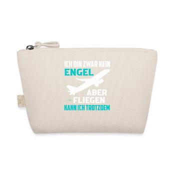Ich bin zwar kein Engel aber fliegen Pilot Flugze - Bio-Täschchen - Natur - Vorne