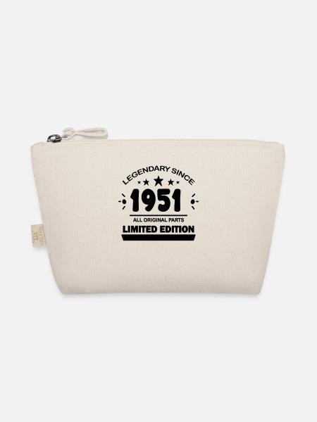 1951 - Jahrgang 1951 - Baujahr 1951 - Bio-Täschchen - Natur - Vorne