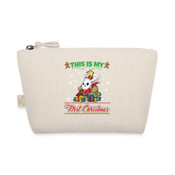 This Is My First Christmas Toddler One Year X-Mas - Bio-Täschchen - Natur - Vorne