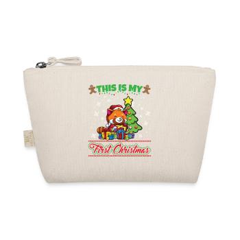 This Is My First Christmas Toddler One Year X-Mas - Organic Pouch - nature - Front