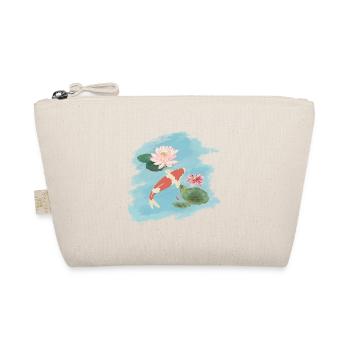 Japanese Koi pink water lilies - Koi Lovers Tee - Organic Pouch - nature - Front
