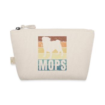 Vintage Mops Hundeliebhaber Süßes Mops Hund - Bio-Täschchen - Natur - Vorne