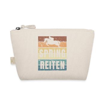 Springreiten Pferdeliebhaber Pferdesport Horse - Bio-Täschchen - Natur - Vorne