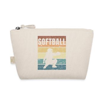Softball Basepall Schläger Pitcher Catcher - Bio-Täschchen - Natur - Vorne