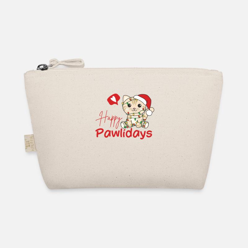 Chat Noël Chats mignons Joyeux Pawlidays Trousse biologique