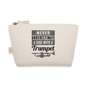 Trumpet Girls Brass Band Orchestra Musician - Organic Pouch - nature - Front