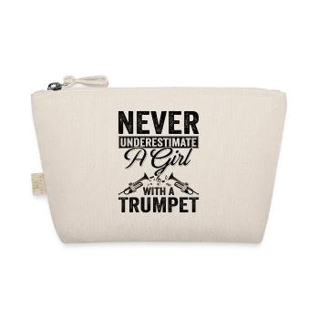 Trumpet Girls Brass Band Orchestra Musician - Organic Pouch - nature - Front
