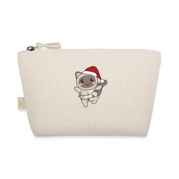 Katze Weihnachten Winter Tiere Katzen - Bio-Täschchen - Natur - Vorne