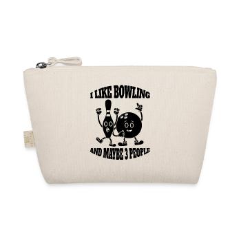 Bowling Skittles Gift Bowling Ball Kegel Bowler - Organic Pouch - nature - Front