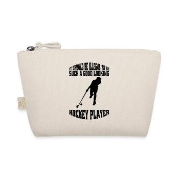 Floorball Hockey Player Gift Field Hockey Hockey - Organic Pouch - nature - Front